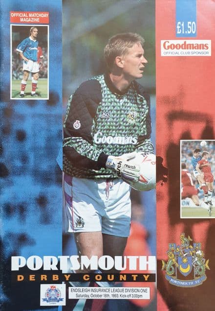 Portsmouth v Derby, Endsleigh Div 1 (1993, Oct 16th)
