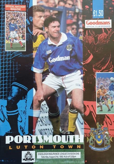 Portsmouth v Luton, Endsleigh Div 1 (1993, Aug 21st)
