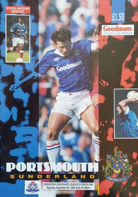 Portsmouth v Sunderland, Endsleigh Div 1 (1993, Dec 4th)