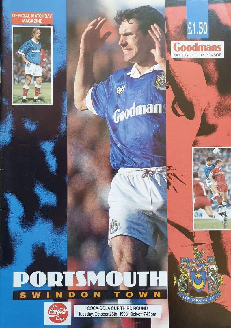 Portsmouth v Swindon, Coca Cola Cup (1993, Oct 26th)