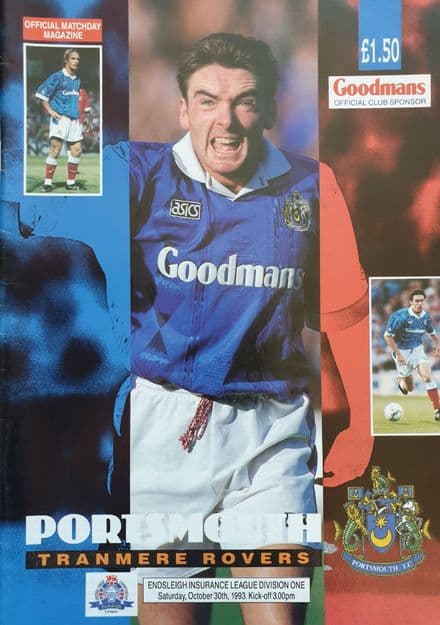 Portsmouth v Tranmere, Endsleigh Div 1 (1993, Oct 30th)