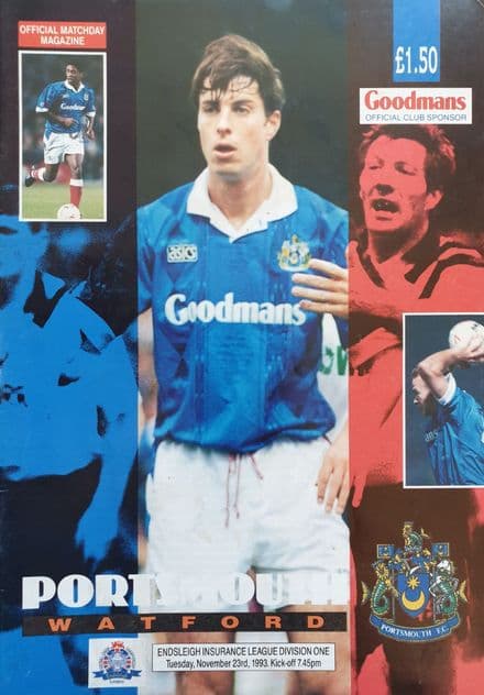 Portsmouth v Watford, Endsleigh Div 1 (1993, Nov 23rd)
