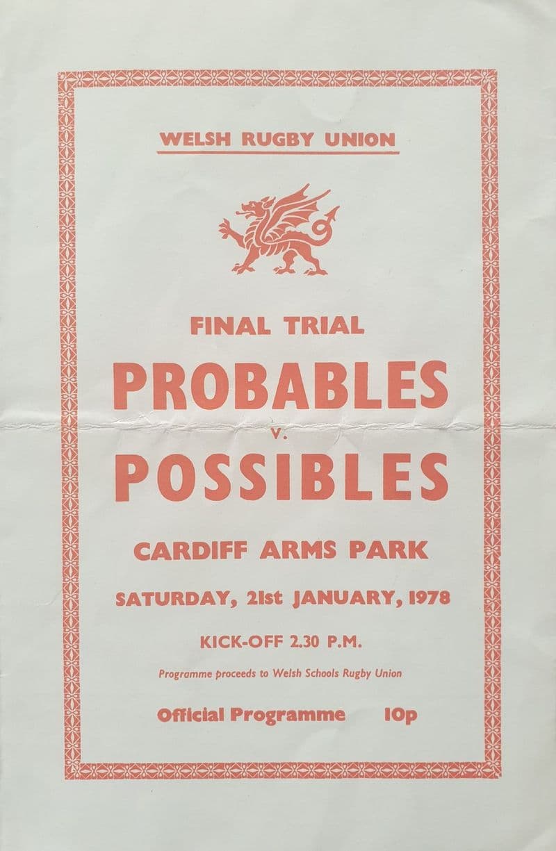 Probables v Possibles Final Trial (1978, Jan 21st)