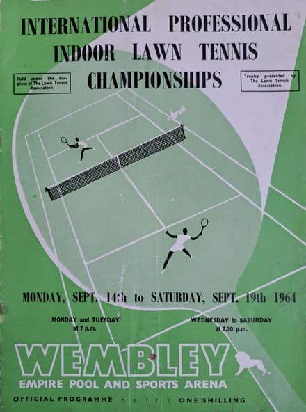 Professional Indoor Championships Tennis Programme (1964, Sep 14th-19th)