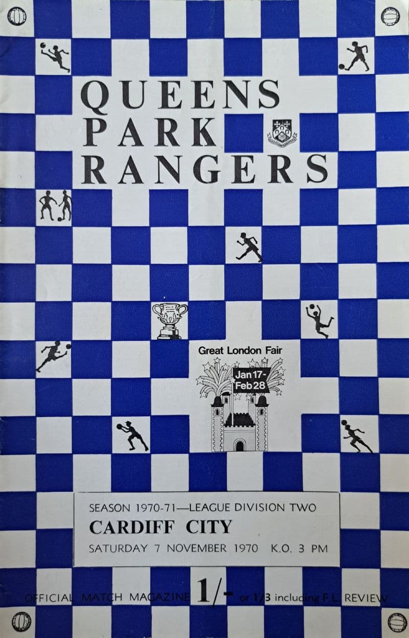 QPR v Cardiff City, Div 2 (1970, Nov 7th)