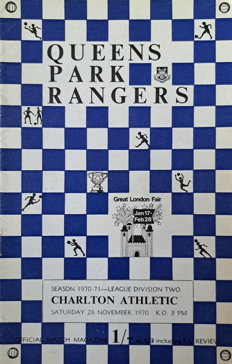 QPR v Charlton Athletic, Div 2 (1970, Nov 28th)