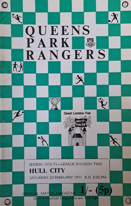 QPR v Hull City, Div 2 (1971, Feb 20th)