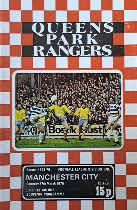 QPR v Manchester City, Div 1 (1976, Mar 27th)