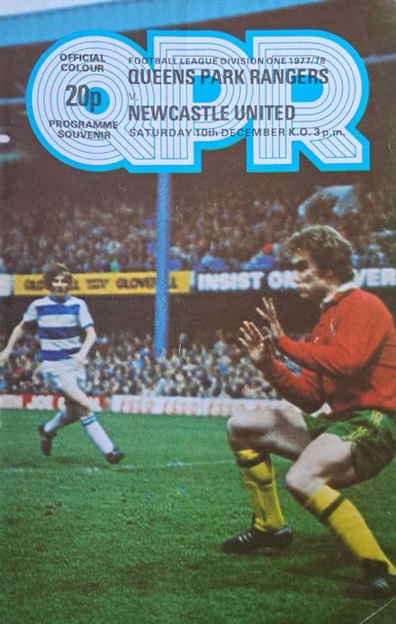 QPR v Newcastle United, Div 1 (1977, Dec 10th)
