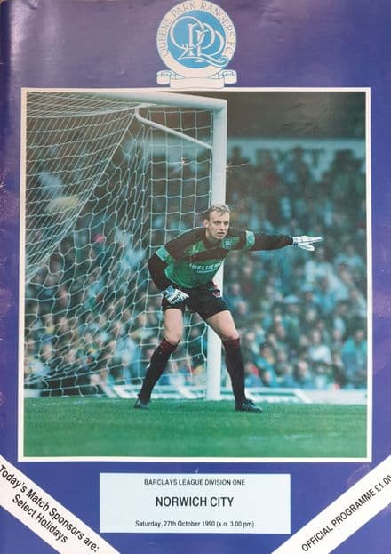 QPR v Norwich City, Div 1 (1990, Oct 27th)