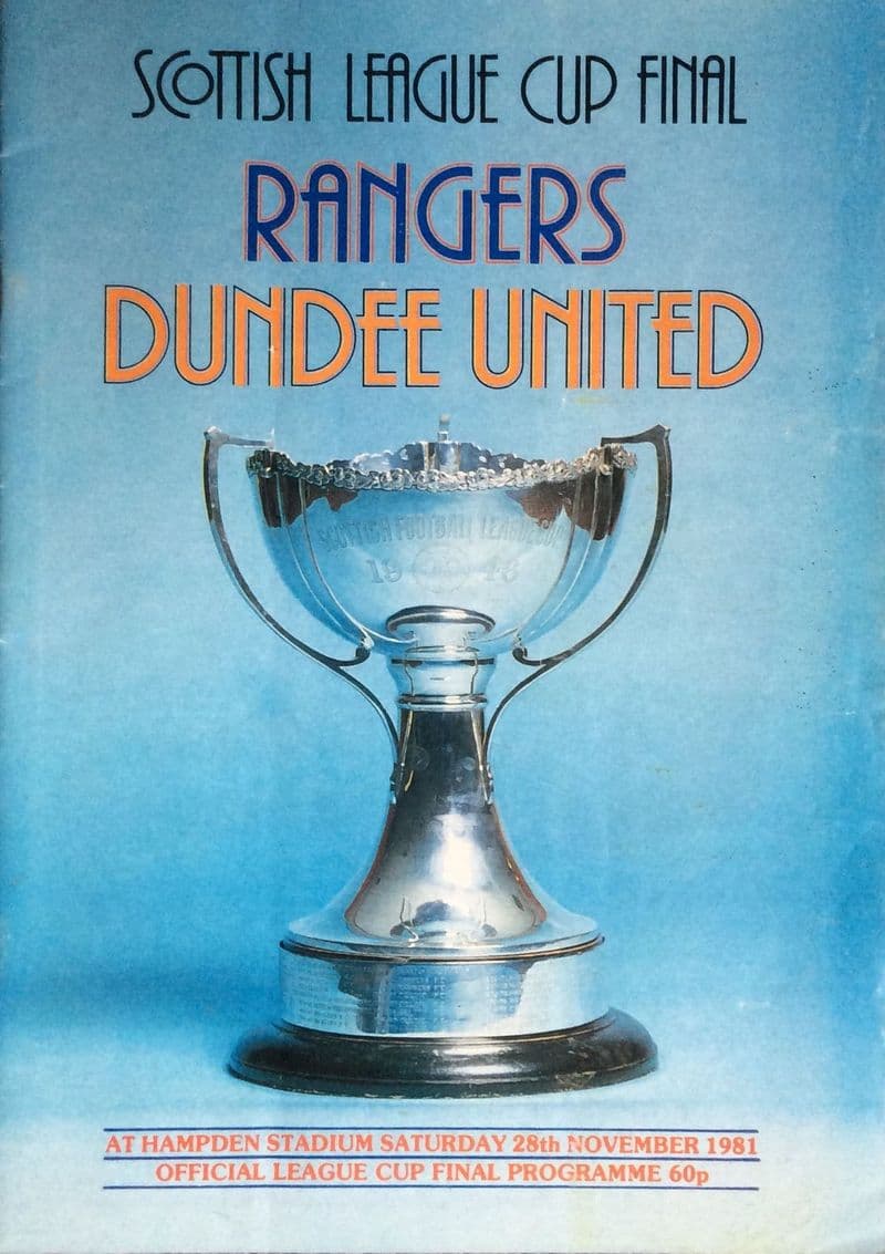 Rangers v Dundee United, Scottish Lge Cup F (1981, Nov 28th)