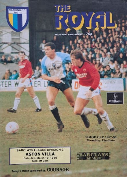 Reading v Aston Villa, Div 2 (1988, Mar 19th)