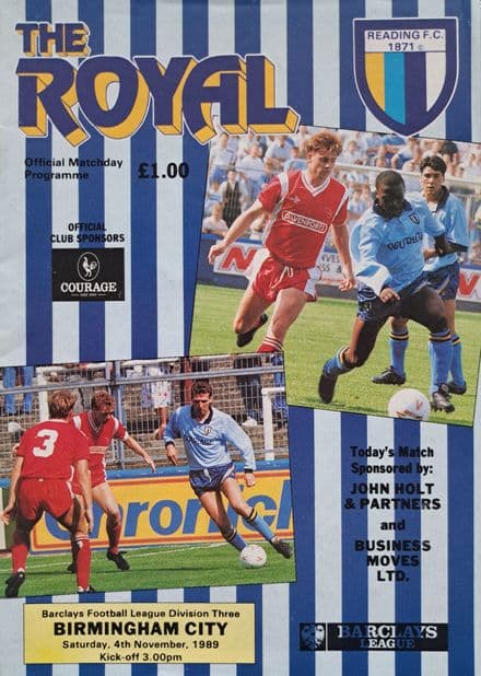 Reading v Birmingham City, Div 3 (1989, Nov 4th)