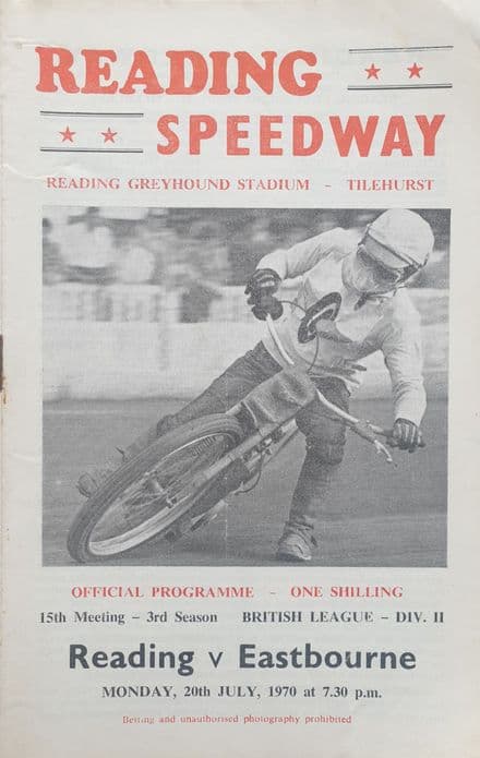 Reading v Eastbourne (1970, Jul 20th)