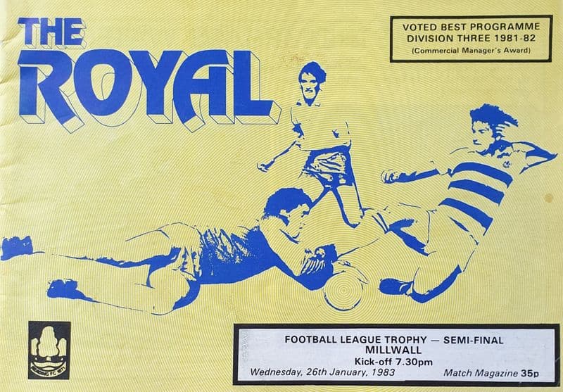 Reading v Millwall, FL Trophy (1983 Jan 26th)