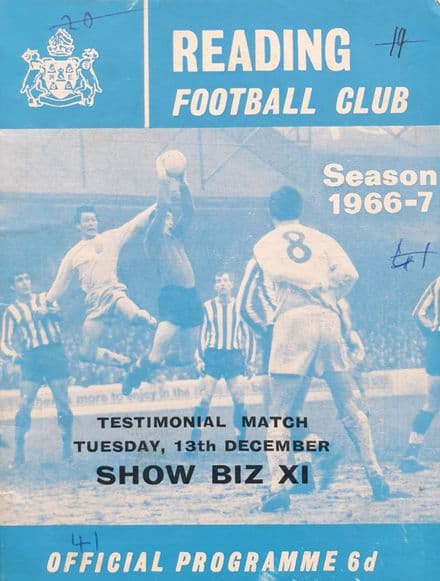 Reading v Showbiz XI (1966, Dec 13th)