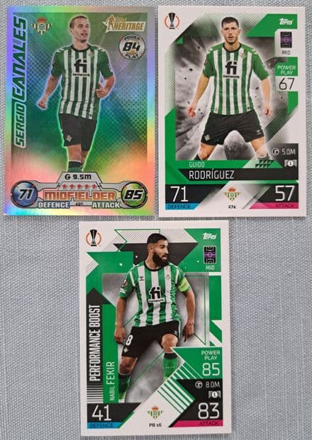 Real Betis, Match Attax Cards x 3 (2022-23)