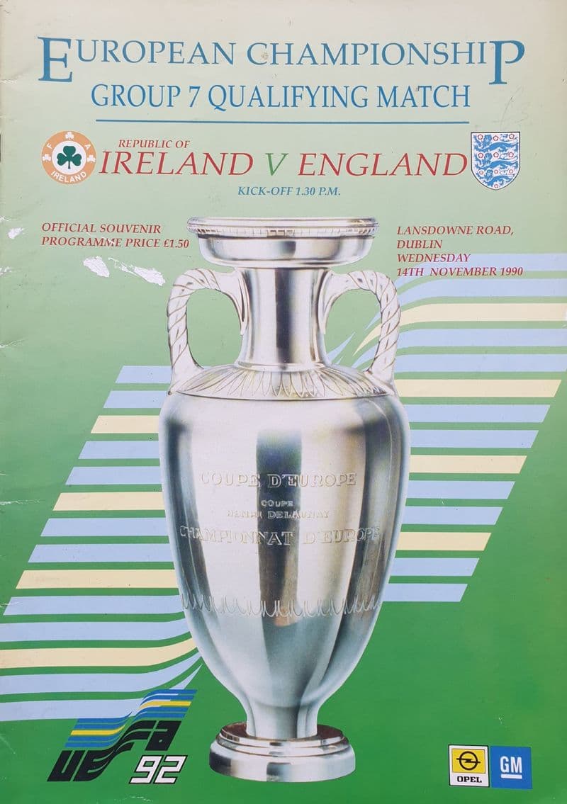 Republic of Ireland v England, Euro Qualifying (1990, Nov 14th)