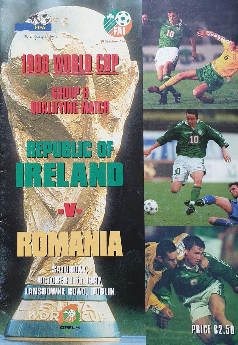 Republic of Ireland v Romania, World Cup Qualifying (1997, 11th Oct)