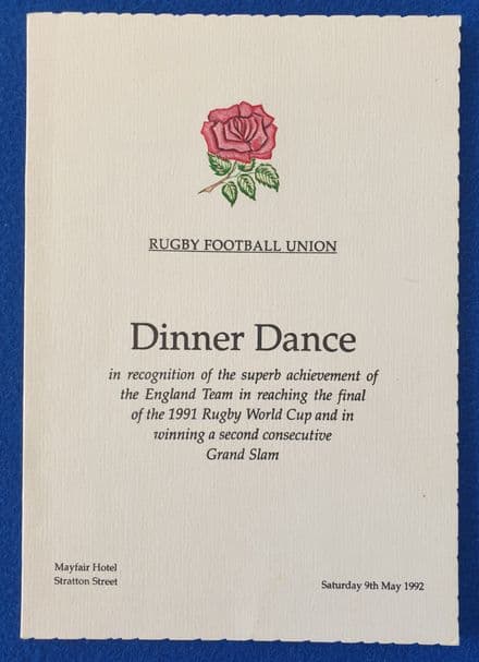 RFU Dinner Dance (1992, May 9th)