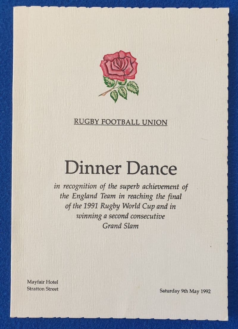 RFU Dinner Dance (1992, May 9th)