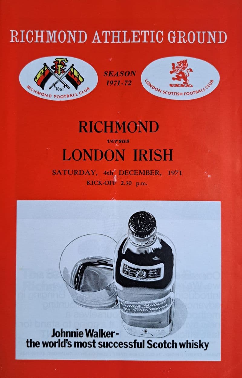 Richmond v London Irish (1971, Dec 4th)