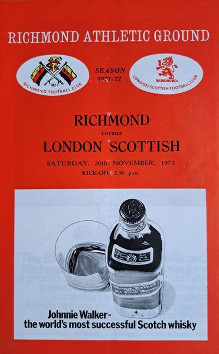 Richmond v London Scottish (1971, Nov 20th)
