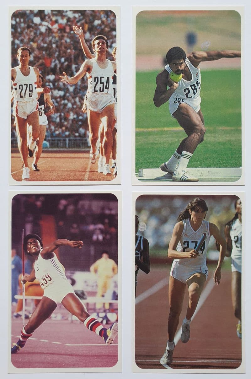 Robinsons Sporting Records, Athletics Cards x 4