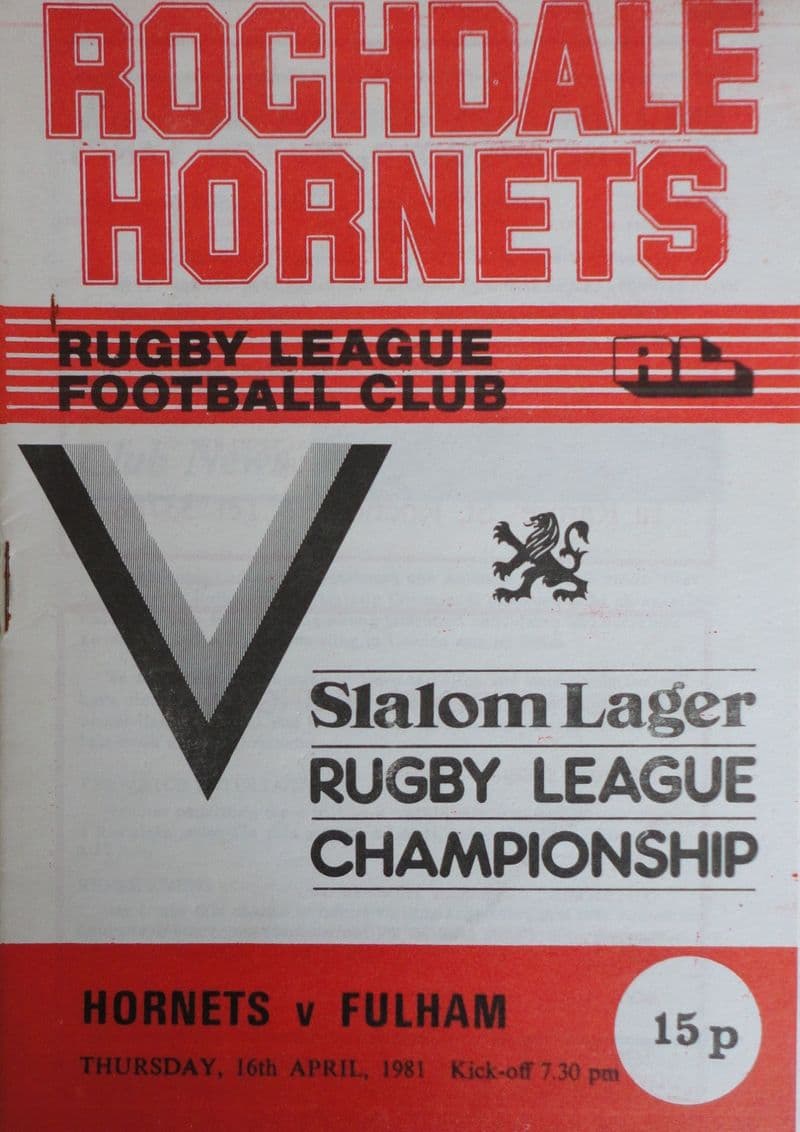 Rochdale Hornets v Fulham (1981, April 16th)
