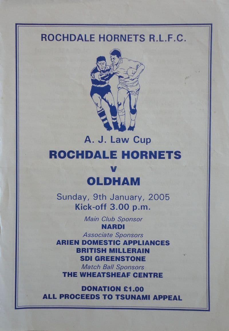 Rochdale Hornets v Oldham (2005, Jan 9th)