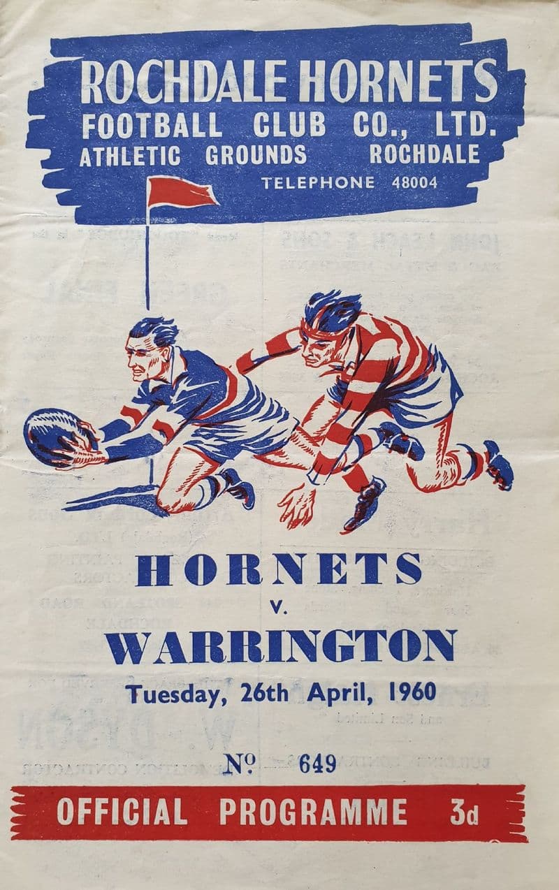 Rochdale Hornets v Warrington (1961, Apr 26th)