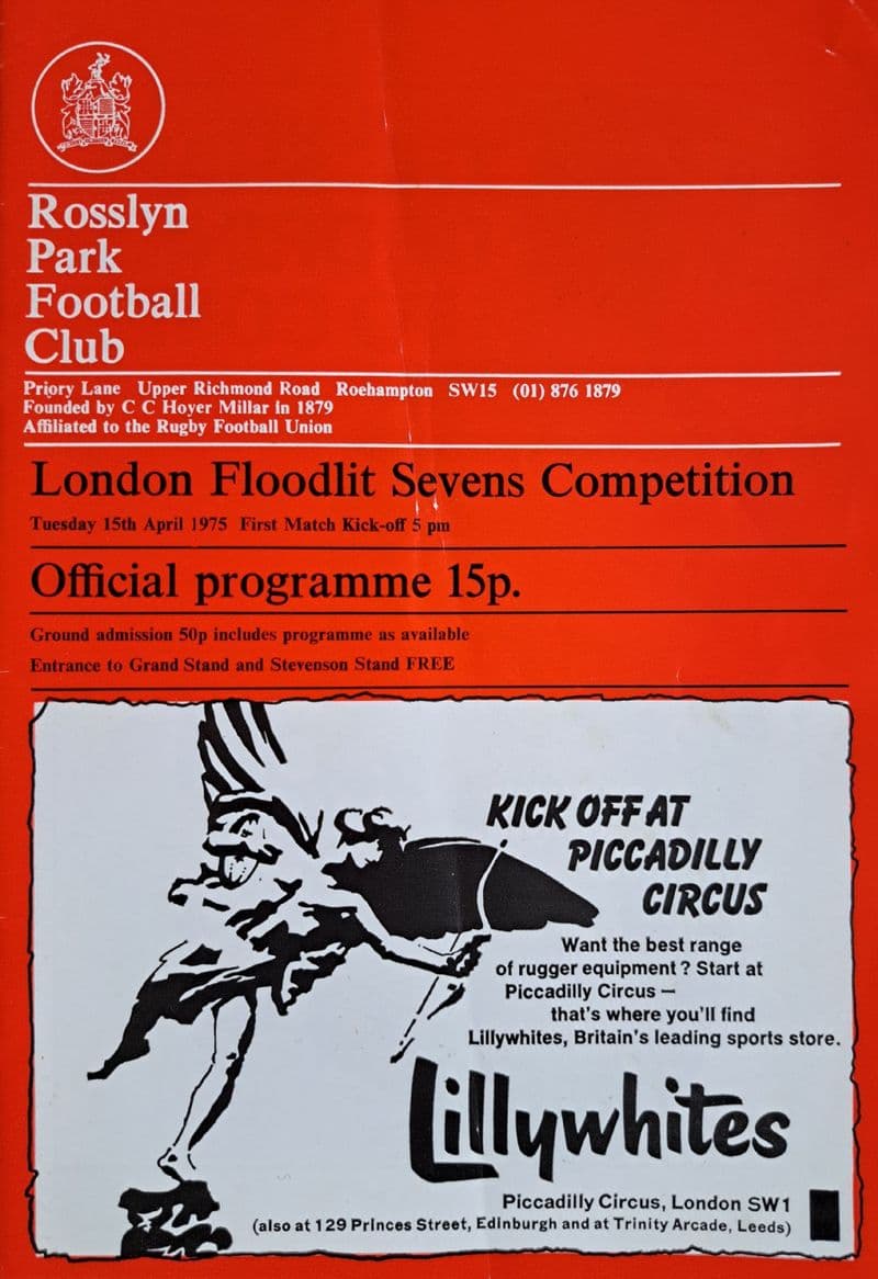 Rosslyn Park Floodlit Sevens (1975, Apr 15th)