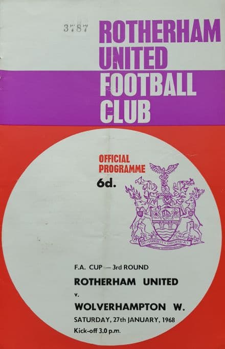 Rotherham v Wolves, FA Cup Rnd 3 (1968, Jan 27th)