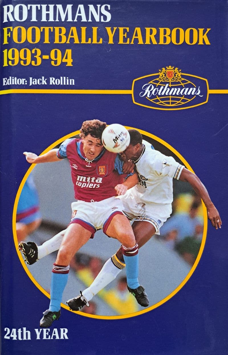 Rothmans Football Yearbook 1993-94 ed by Jack Rollin (Hardback)
