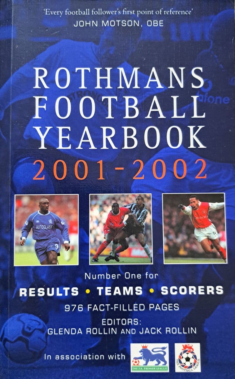 Rothmans Football Yearbook 2001-2002 ed by Glenda & Jack Rollin