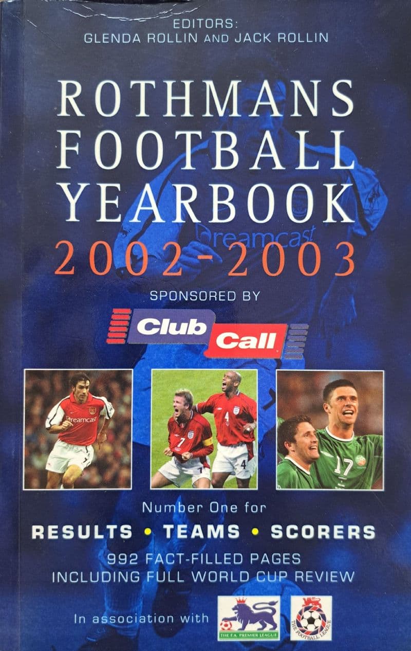 Rothmans Football Yearbook 2002-2003 ed by Glenda & Jack Rollin