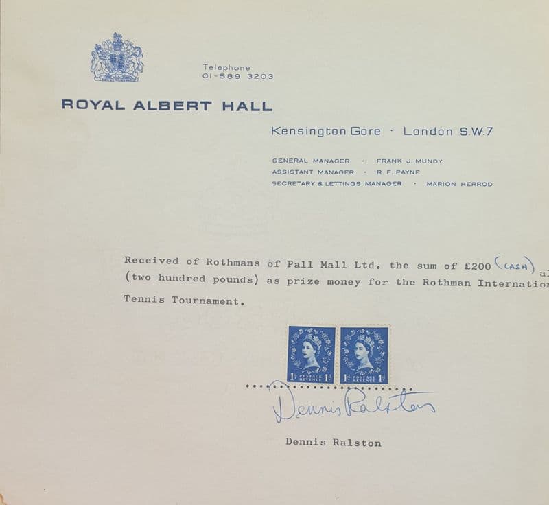 Rothmans International Dennis Ralston Signature (1970, Mar)