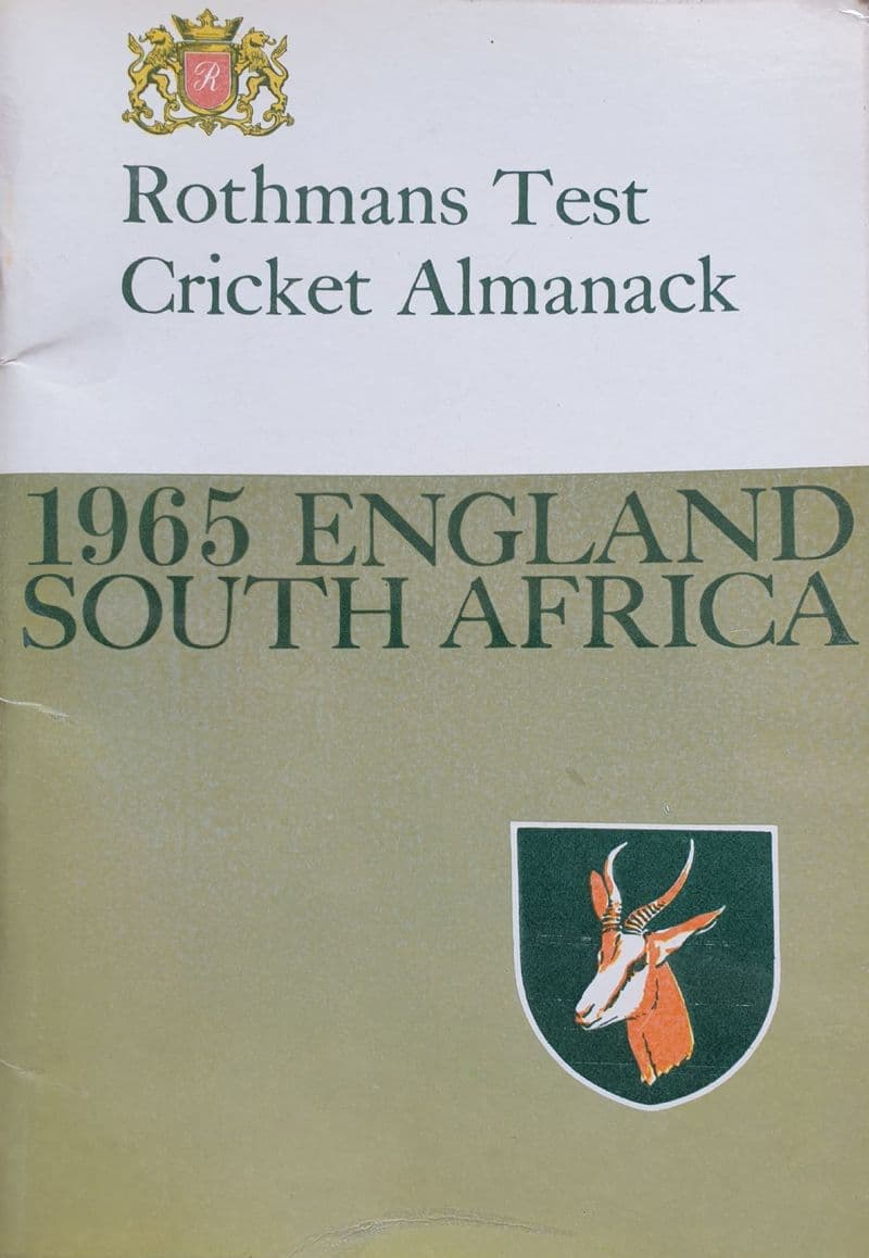 Rothmans Test Cricket Almanack 1965 England v South Africa