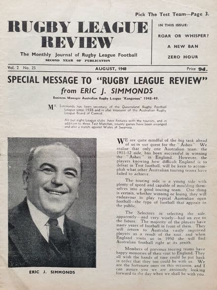 Rugby League Review Vol 2 No 25 (1948 Aug)