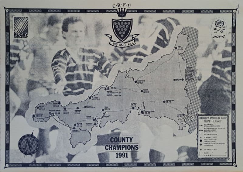 Rugby World Cup 1991 Message Relay (Cornwall RFU)