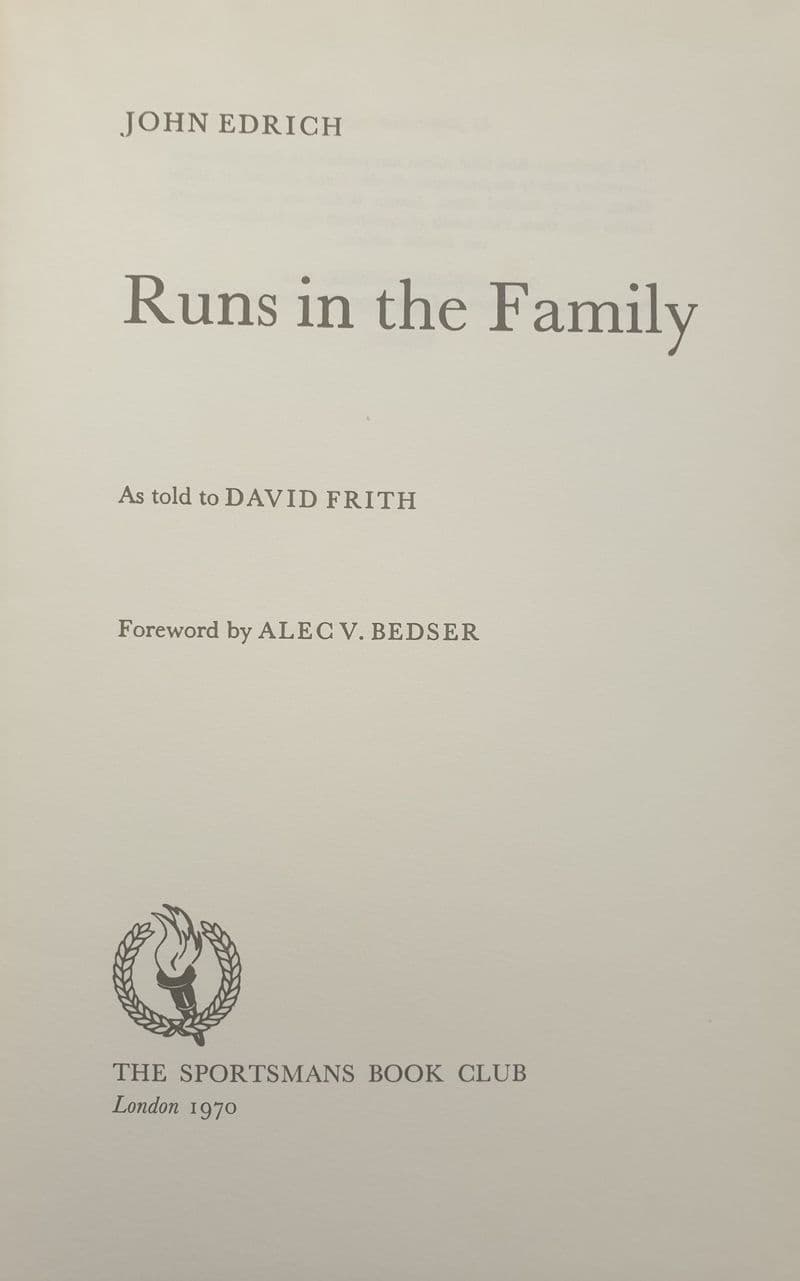 Runs in the Family by John Edrich
