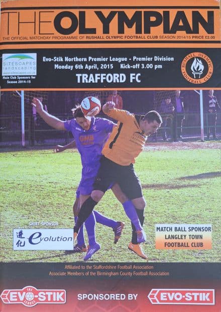 Rushall Olympic v Trafford FC, Evo-Stik Lge (2015, Apr 6th)