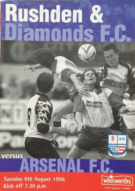 Rushden & Diamonds v Arsenal, Friendly (1996, Aug 6th)