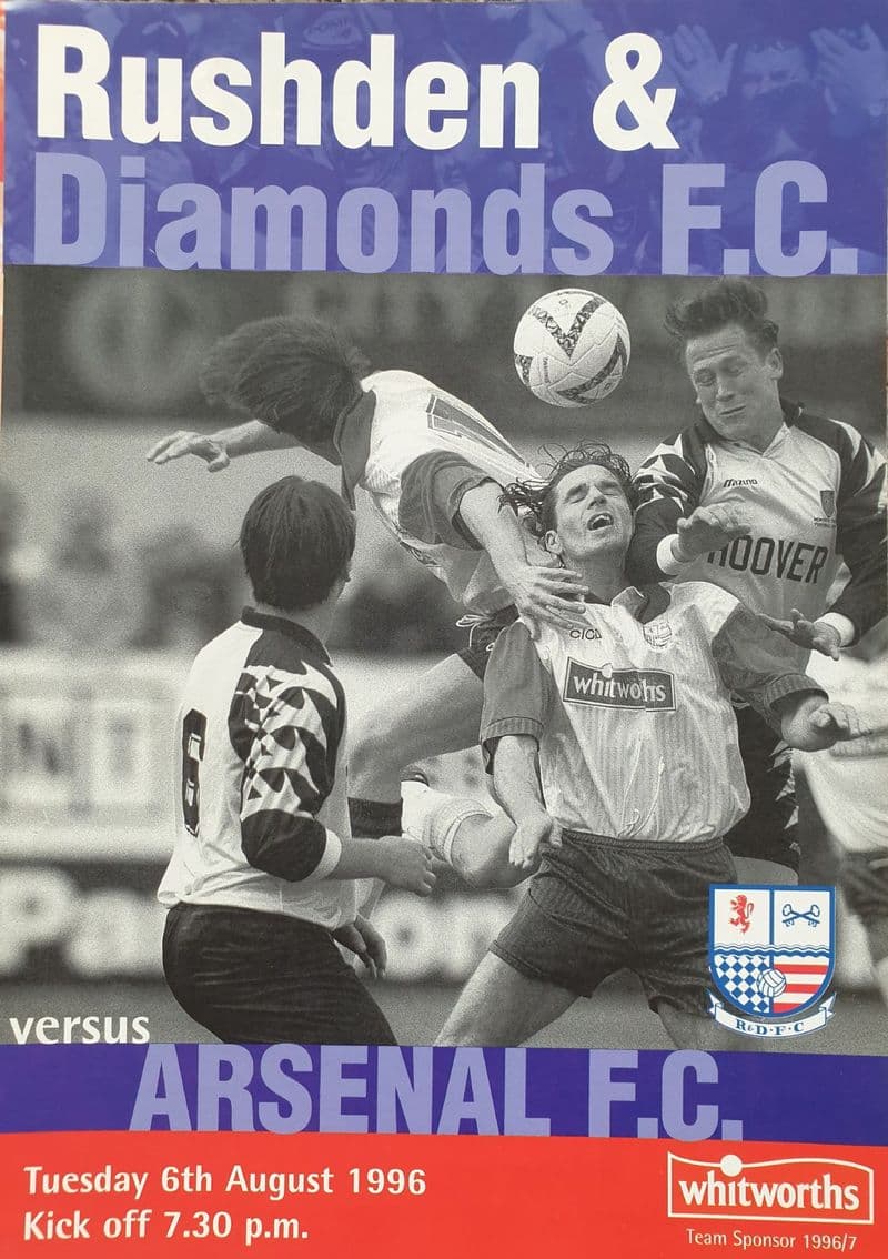 Rushden & Diamonds v Arsenal, Friendly (1996, Aug 6th)
