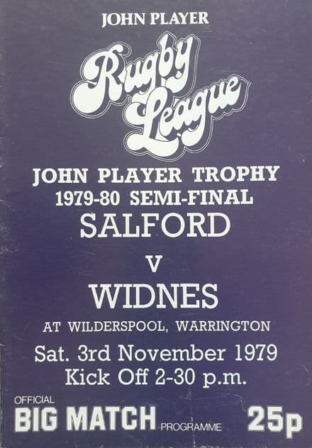 Salford v Widnes, John Player Trophy SF (1979, Nov 3rd)