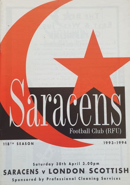 Saracens v London Scottish (1994, Apr 30th)