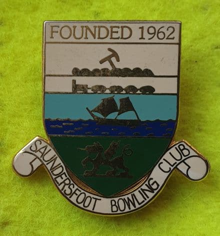 Saundersfoot Bowling Club Enamel Pin Badge