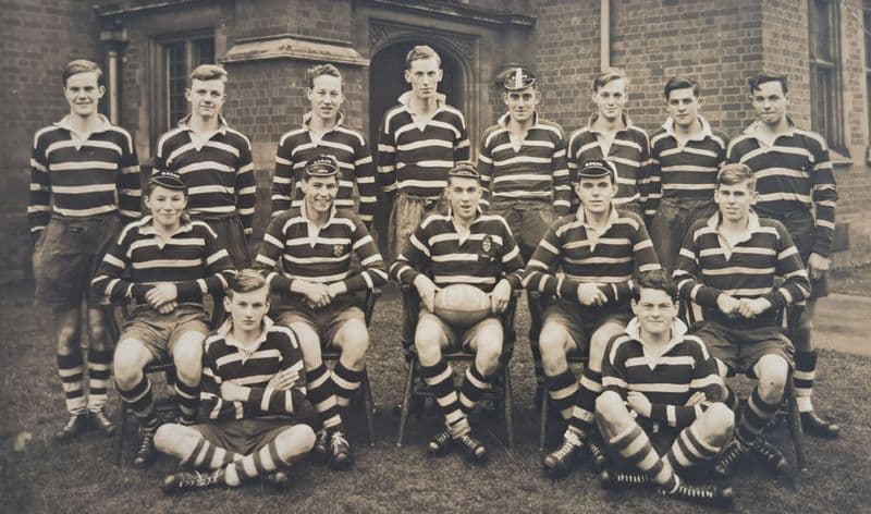 School Rugby Team Card (1950s)