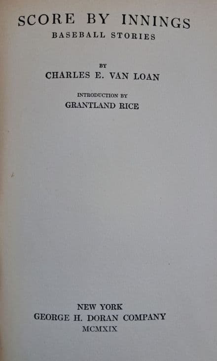Score by Innings by Charles Van Loan