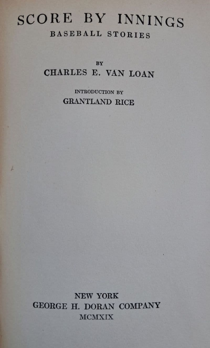 Score by Innings by Charles Van Loan